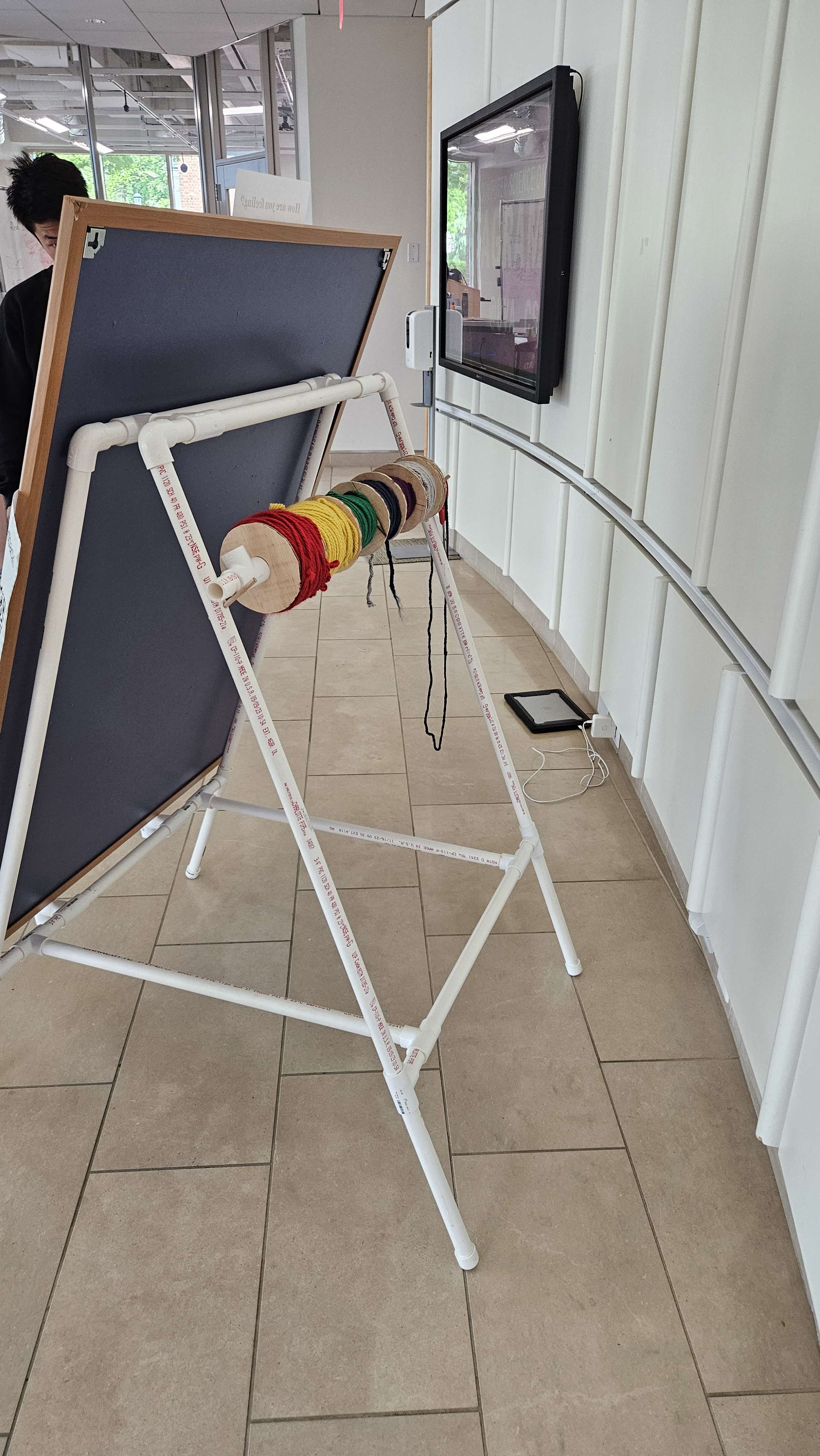 Yarn on the back